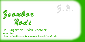 zsombor modi business card