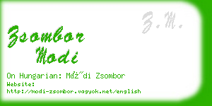 zsombor modi business card